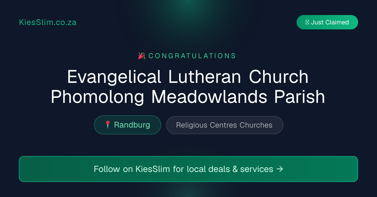 Evangelical Lutheran Church Phomolong Meadowlands Parish