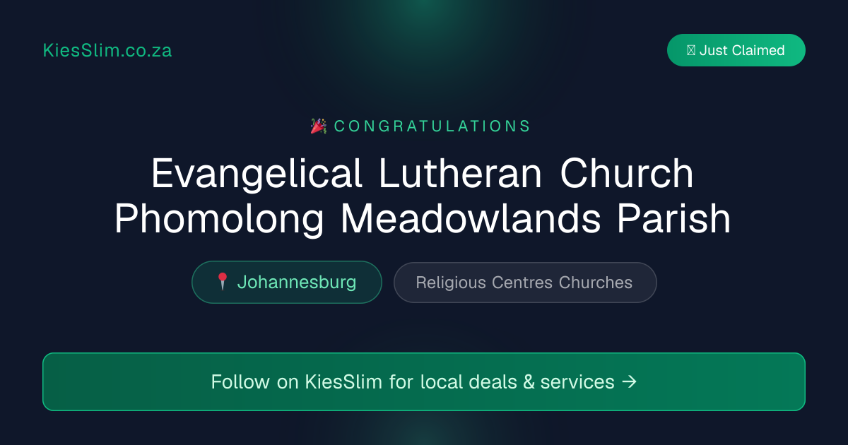 Evangelical Lutheran Church Phomolong Meadowlands Parish