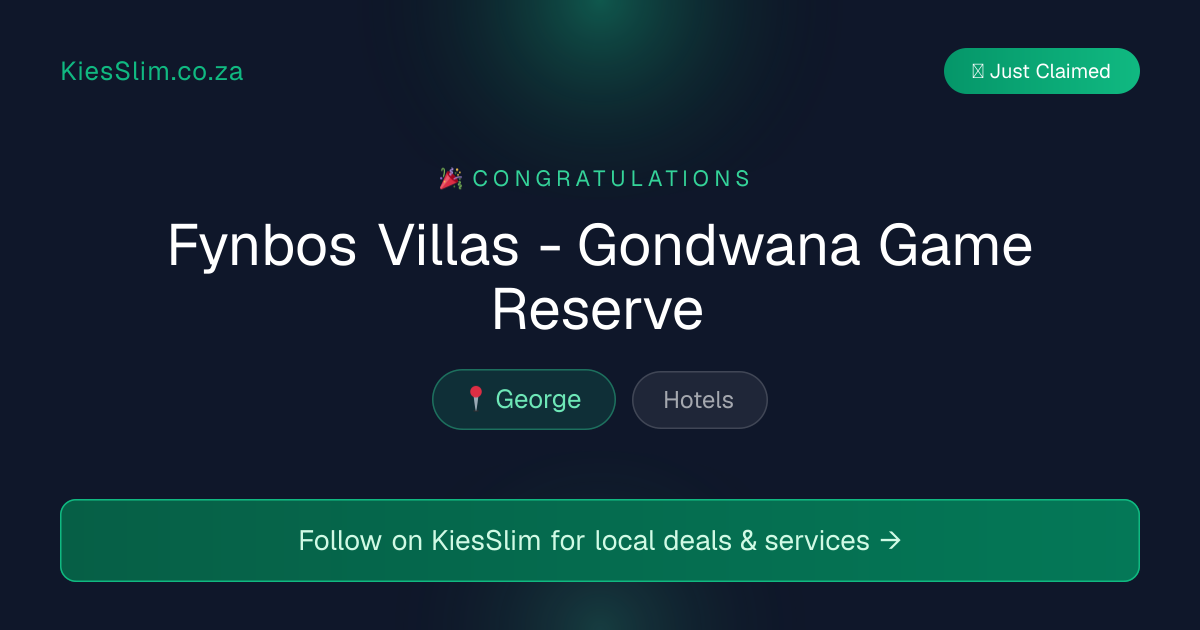 Fynbos Villas - Gondwana Game Reserve