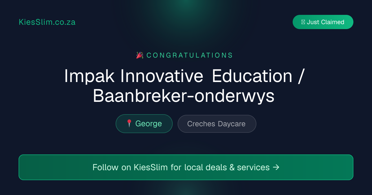 Impak Innovative Education / Baanbreker-onderwys