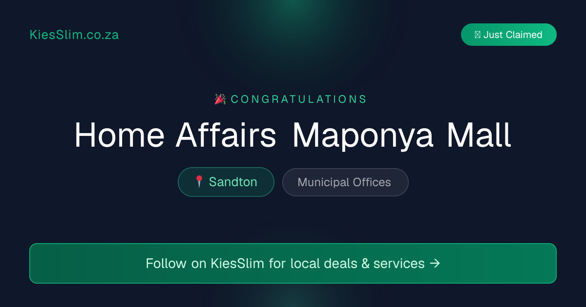 Home Affairs Maponya Mall