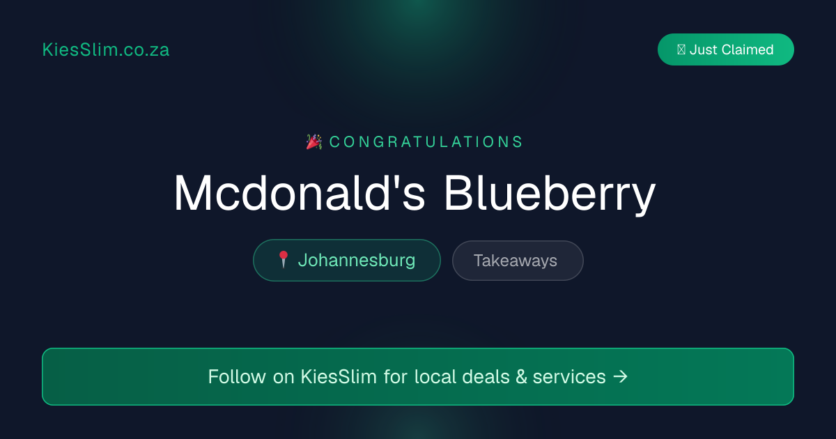 Mcdonald's Blueberry