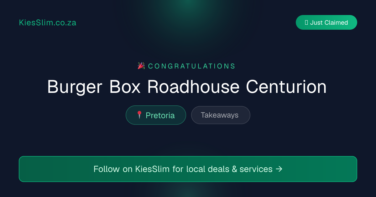 Burger Box Roadhouse Centurion