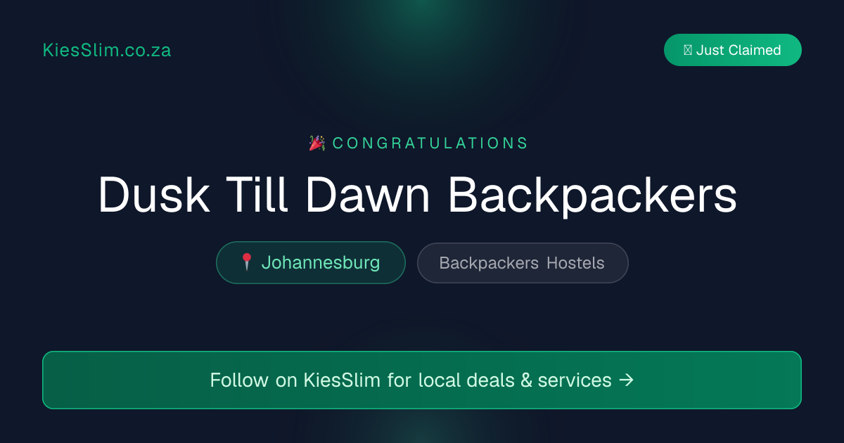 Dusk Till Dawn Backpackers