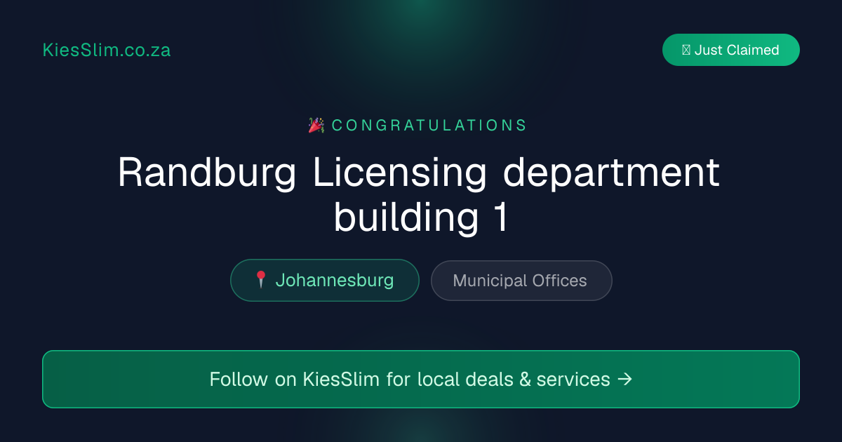 Randburg Licensing department building 1