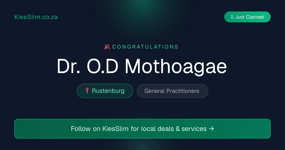 Dr. O.D Mothoagae