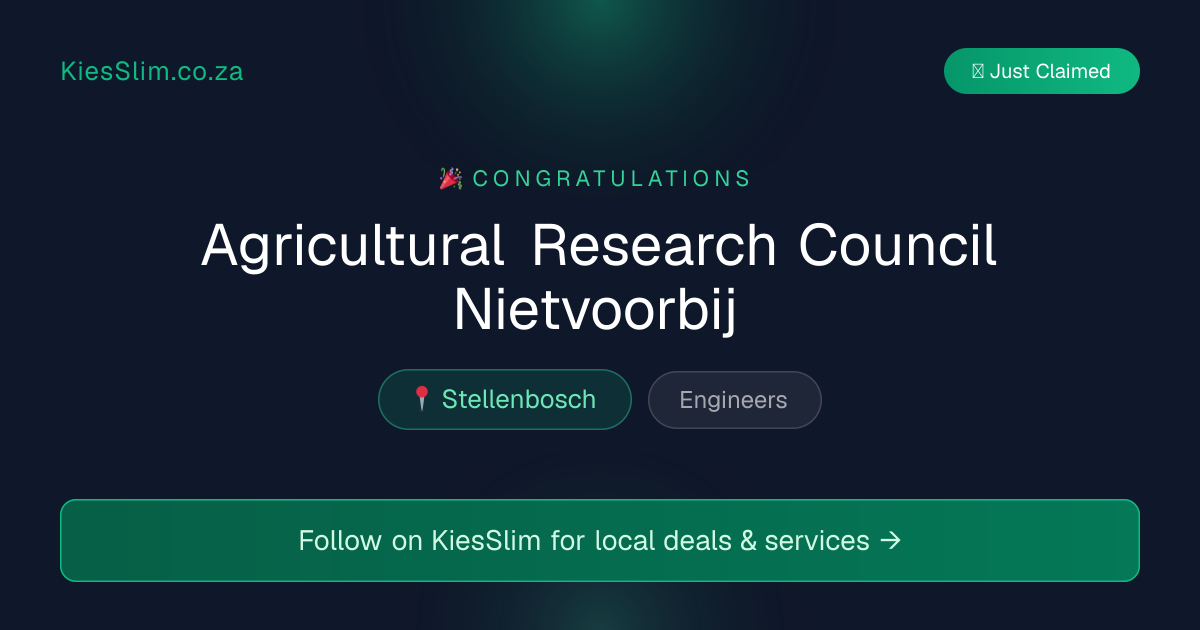 Agricultural Research Council Nietvoorbij