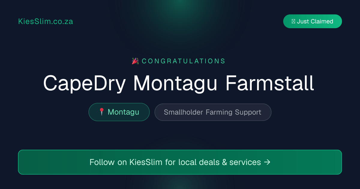 CapeDry Montagu Farmstall