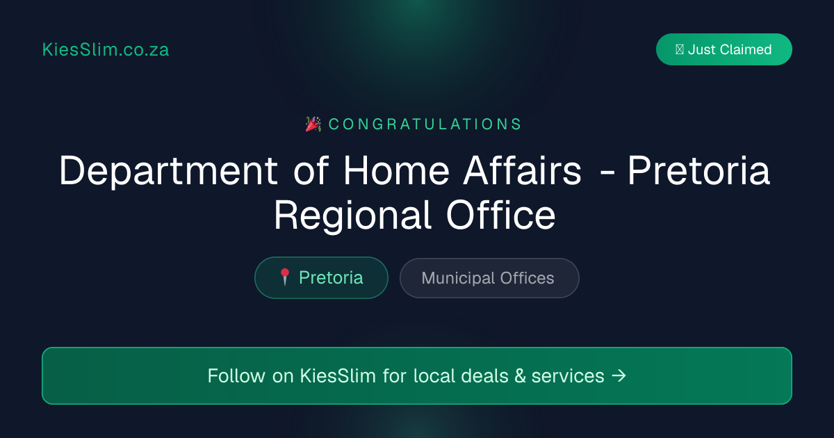 Department of Home Affairs - Pretoria Regional Office