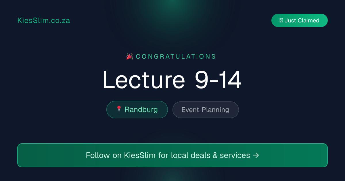 Lecture 9-14