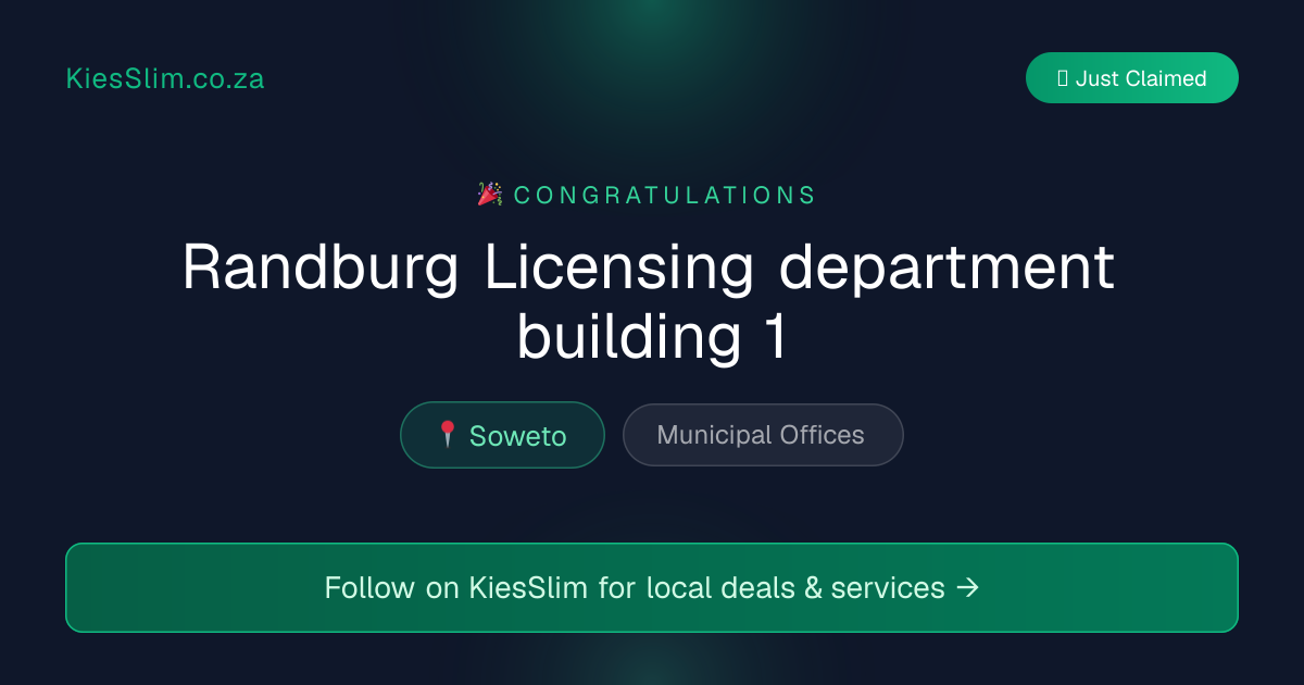 Randburg Licensing department building 1