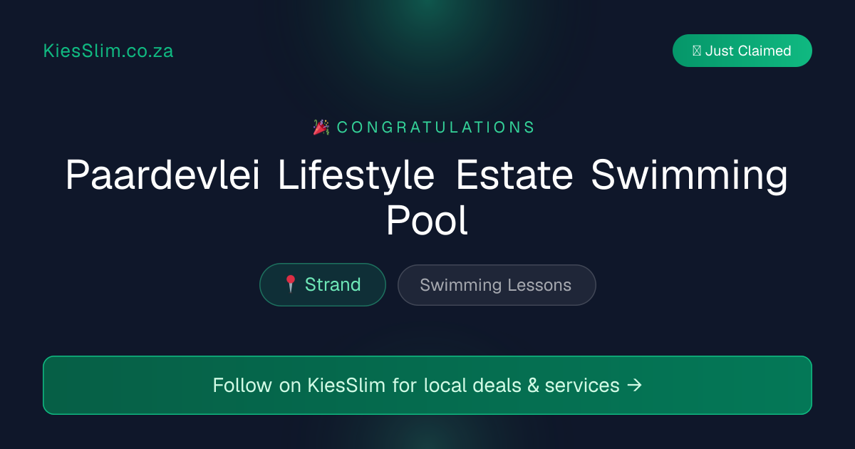 Paardevlei Lifestyle Estate Swimming Pool
