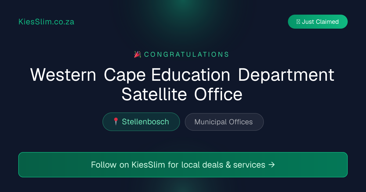 Western Cape Education Department Satellite Office