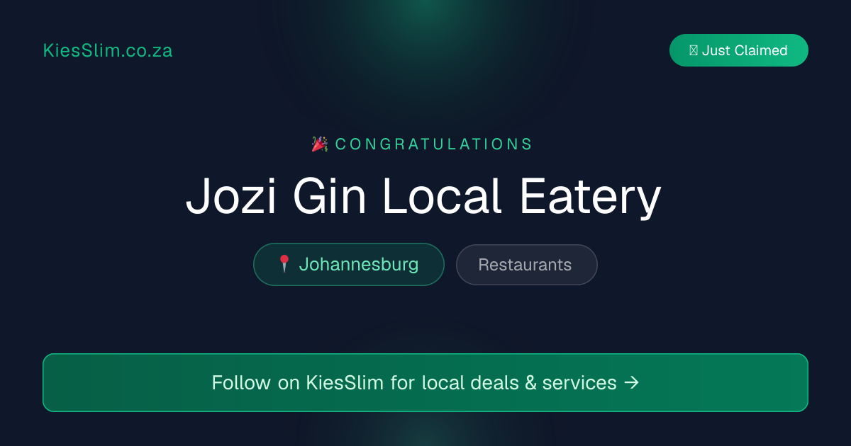 Jozi Gin Local Eatery