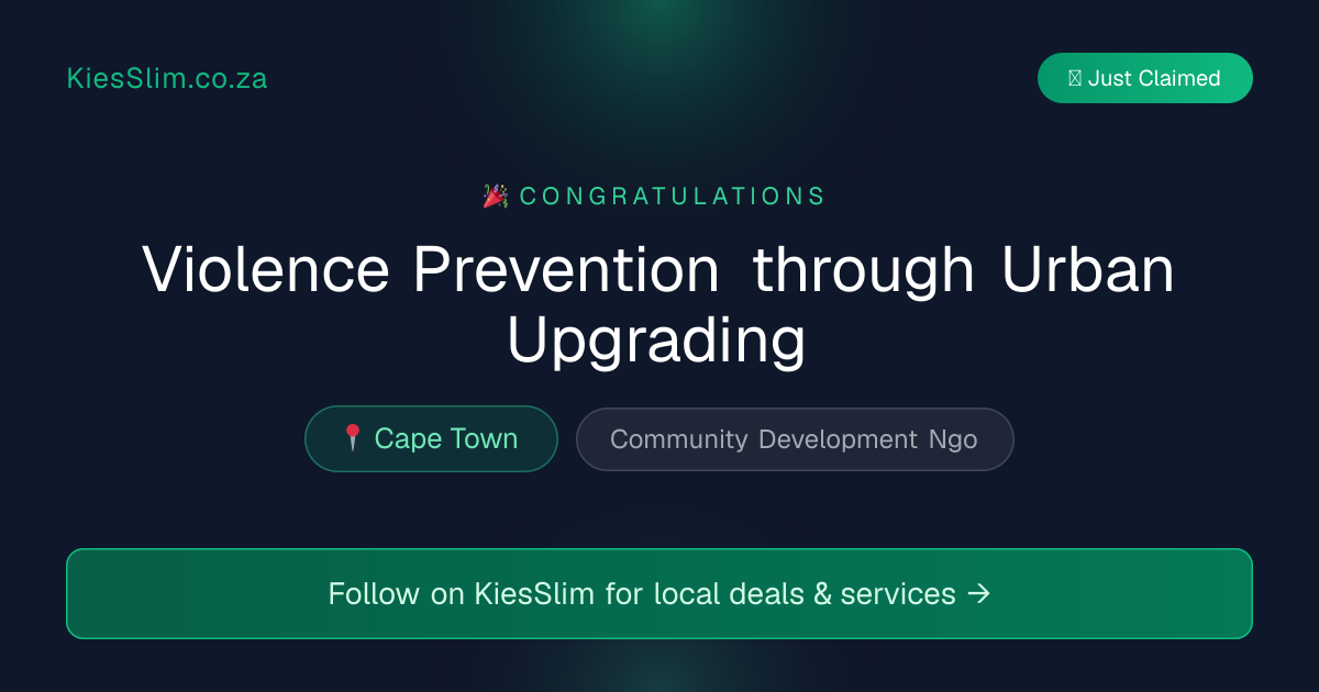Violence Prevention through Urban Upgrading