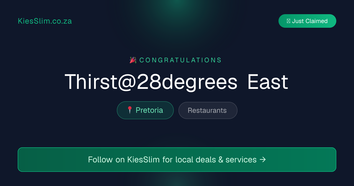 Thirst@28degrees East