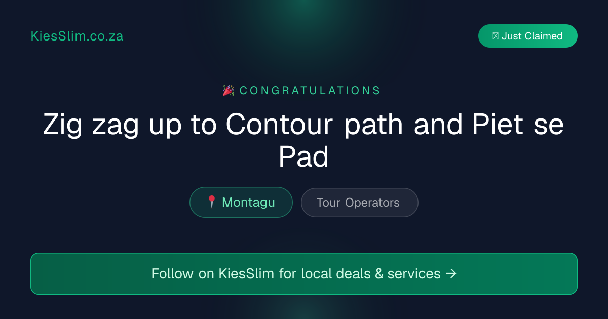 Zig zag up to Contour path and Piet se Pad