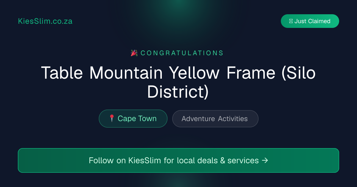 Table Mountain Yellow Frame (Silo District)