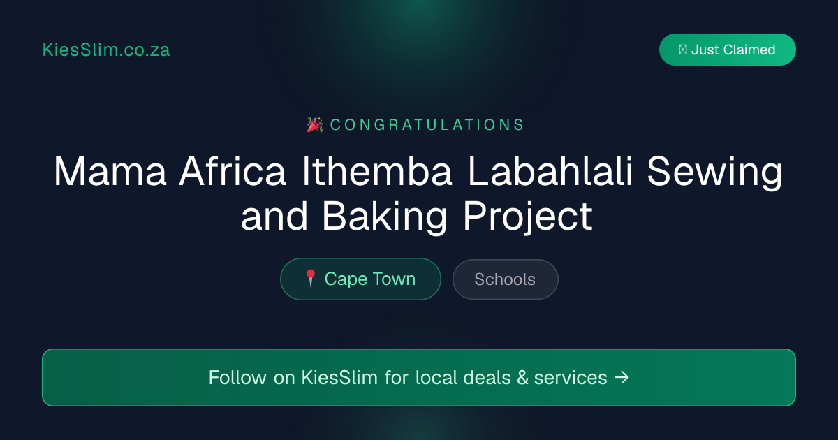 Mama Africa Ithemba Labahlali Sewing and Baking Project