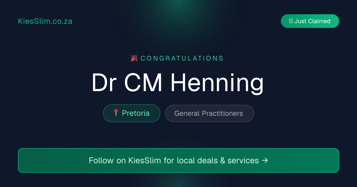 Dr CM Henning