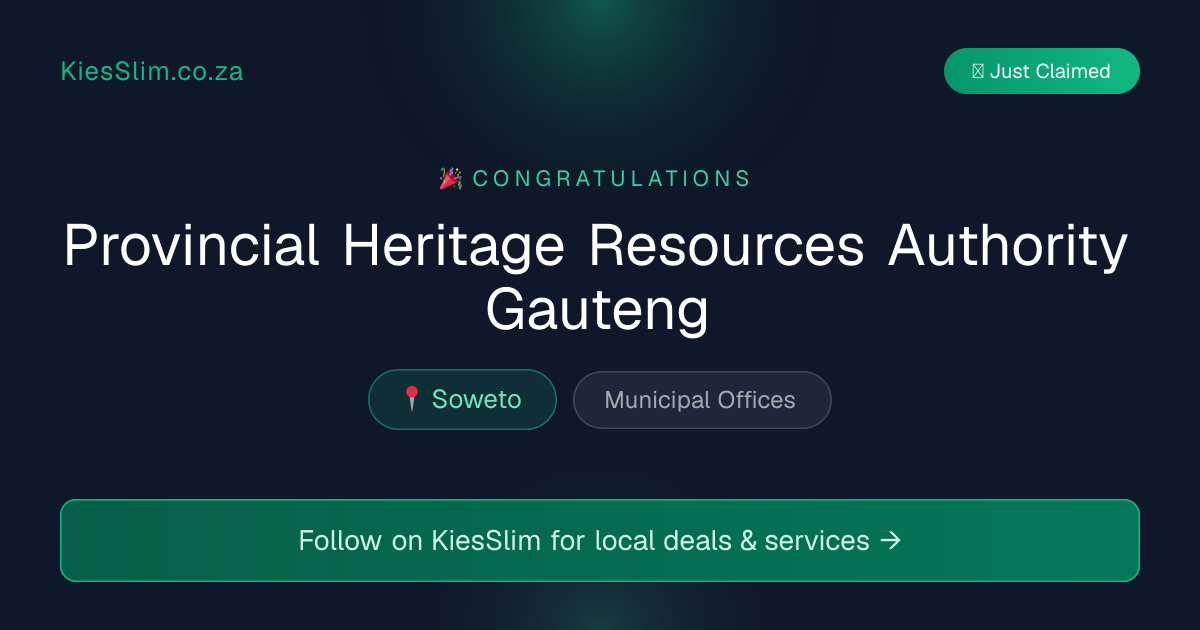 Provincial Heritage Resources Authority Gauteng