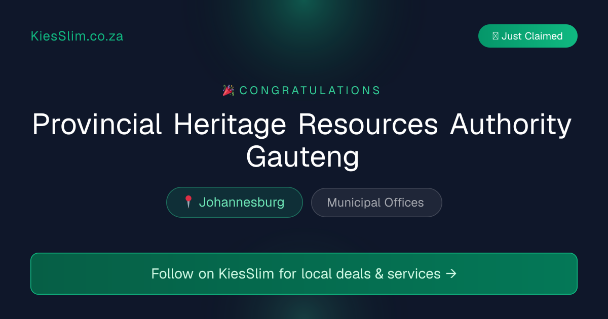 Provincial Heritage Resources Authority Gauteng