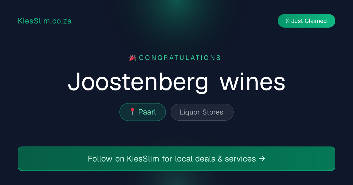 Joostenberg wines