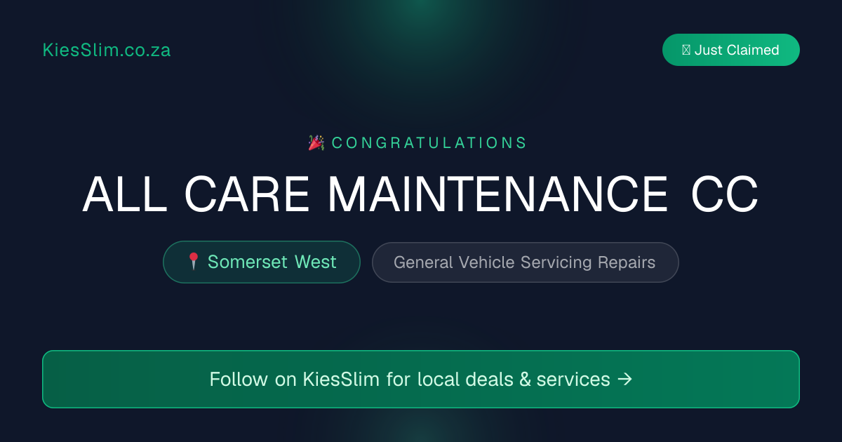 ALL CARE MAINTENANCE CC