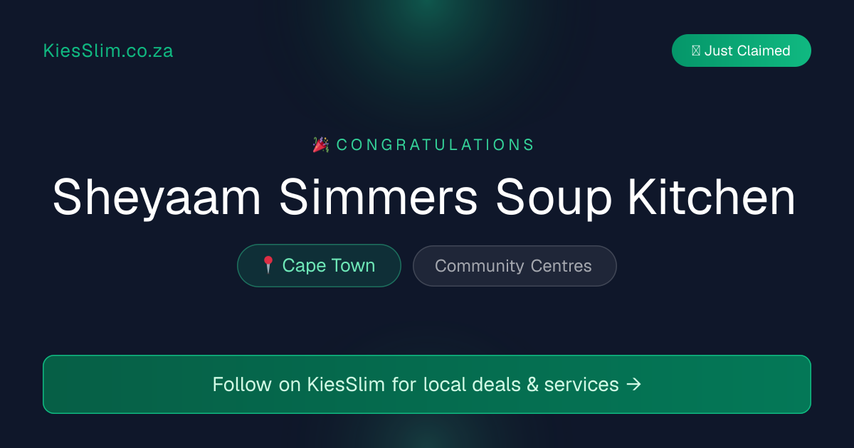 Sheyaam Simmers Soup Kitchen