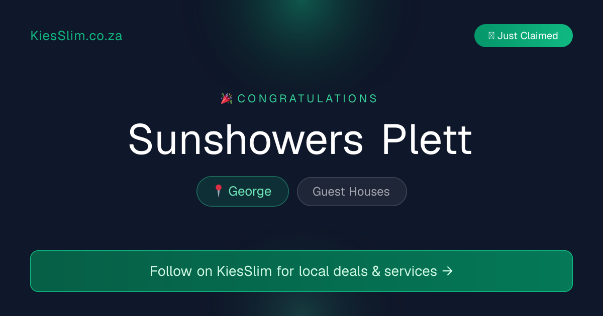 Sunshowers Plett