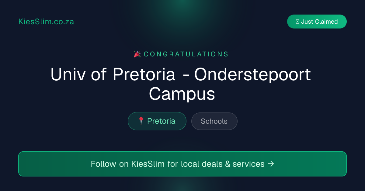 Univ of Pretoria - Onderstepoort Campus