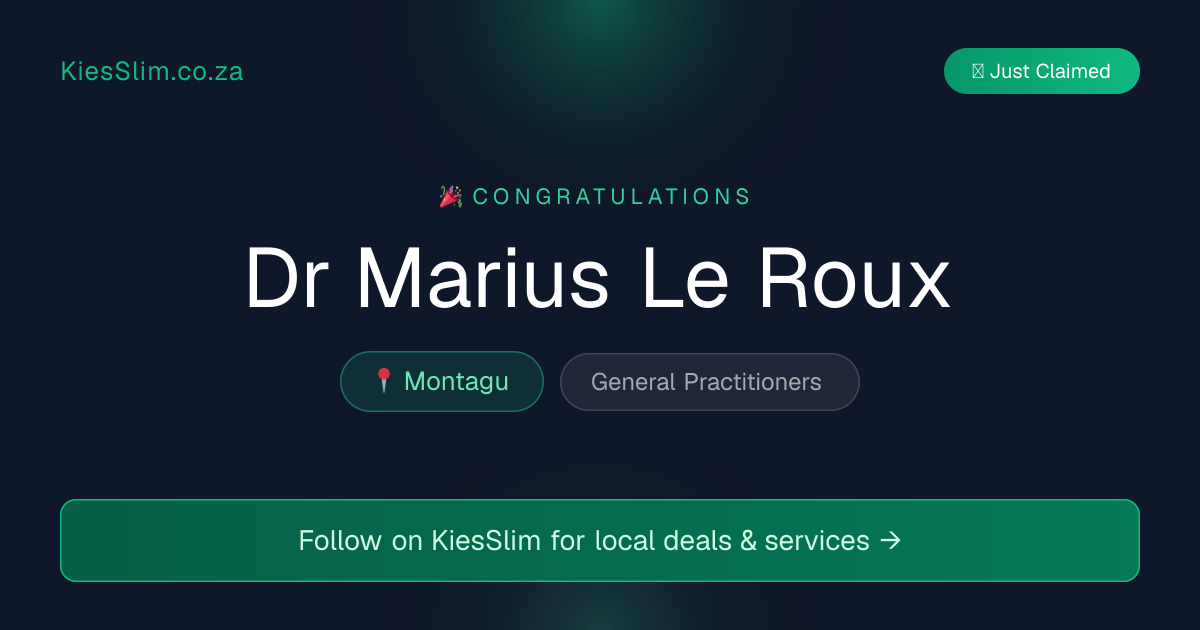 Dr Marius Le Roux