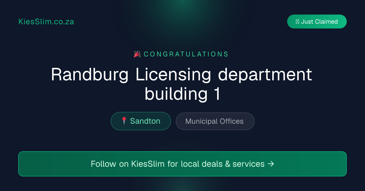 Randburg Licensing department building 1