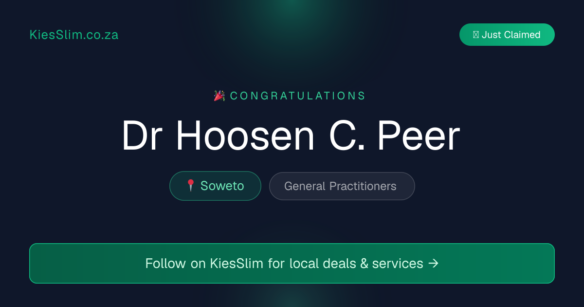 Dr Hoosen C. Peer