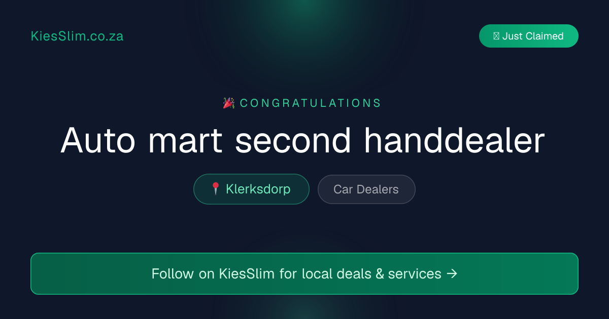Auto mart second handdealer