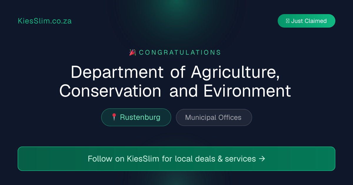 Department of Agriculture, Conservation and Evironment