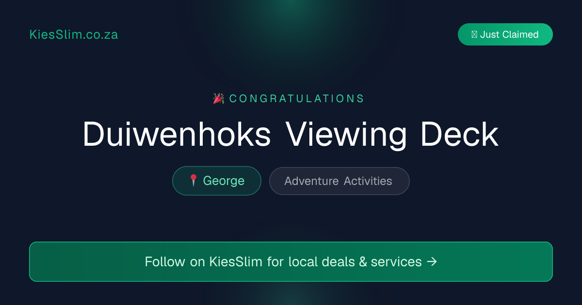 Duiwenhoks Viewing Deck