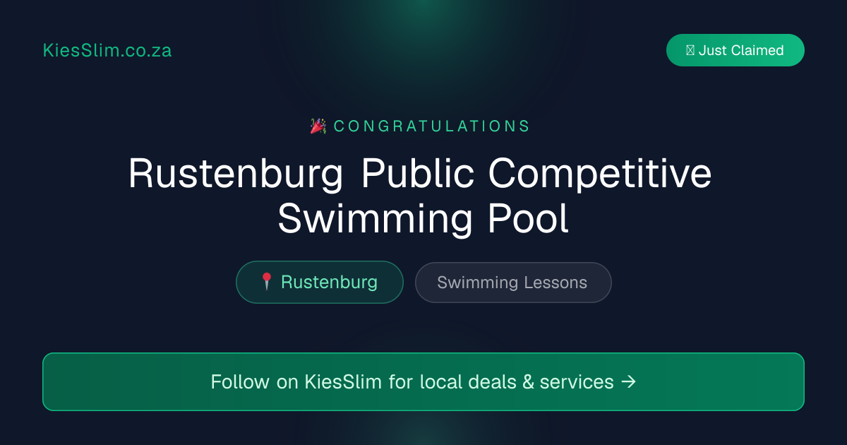 Rustenburg Public Competitive Swimming Pool