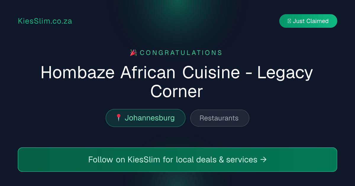 Hombaze African Cuisine - Legacy Corner