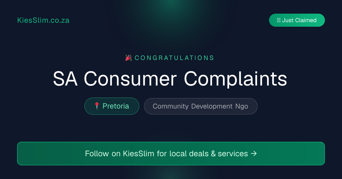 SA Consumer Complaints