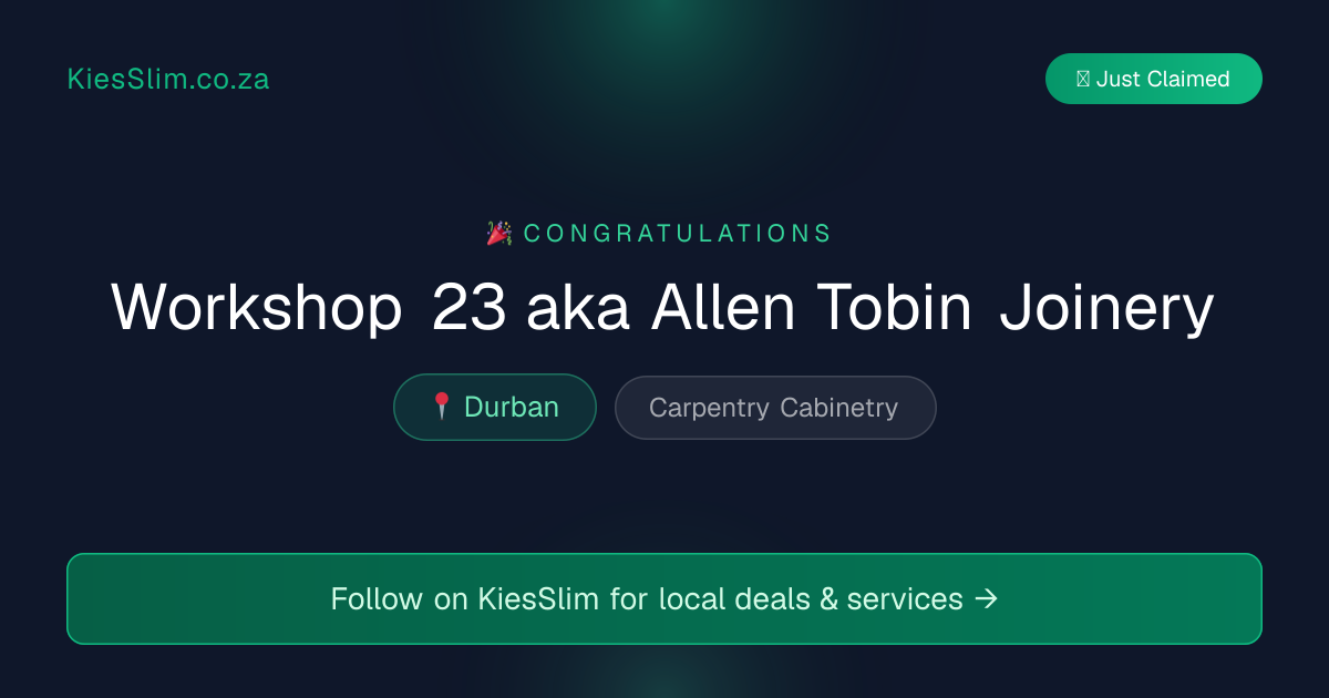 Workshop 23 aka Allen Tobin Joinery
