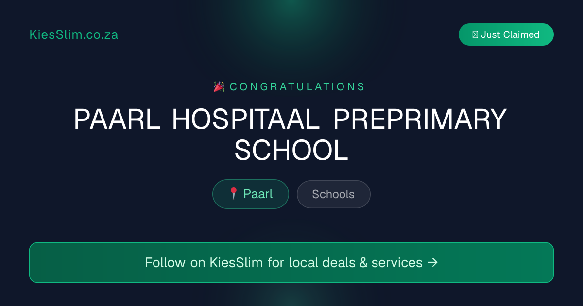 PAARL HOSPITAAL PREPRIMARY SCHOOL
