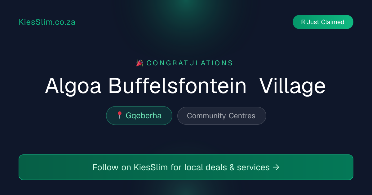 Algoa Buffelsfontein Village