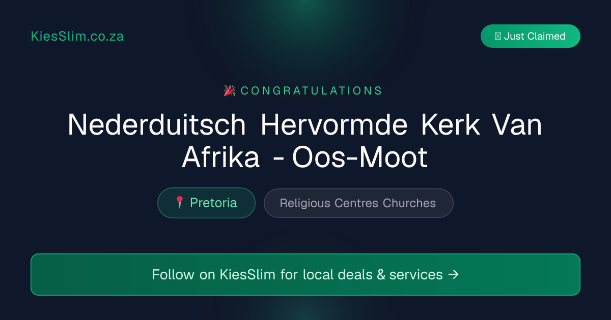 Nederduitsch Hervormde Kerk Van Afrika - Oos-Moot