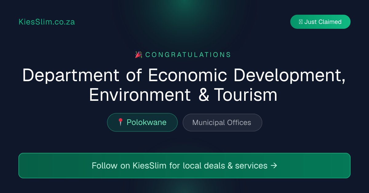 Department of Economic Development, Environment & Tourism