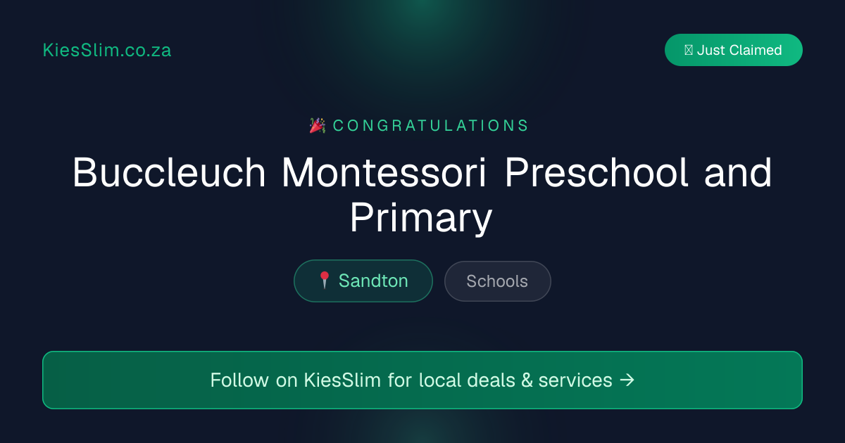 Buccleuch Montessori Preschool and Primary