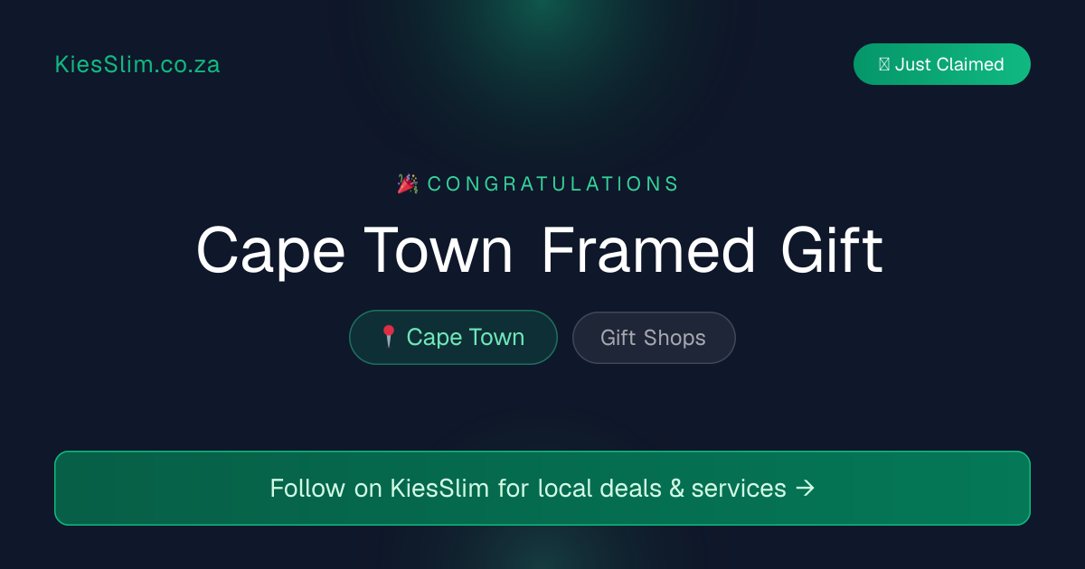 Cape Town Framed Gift
