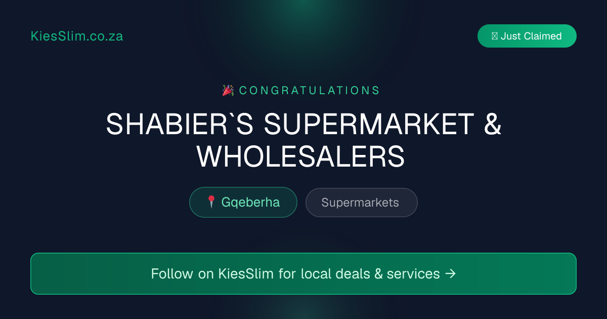 SHABIER`S SUPERMARKET & WHOLESALERS