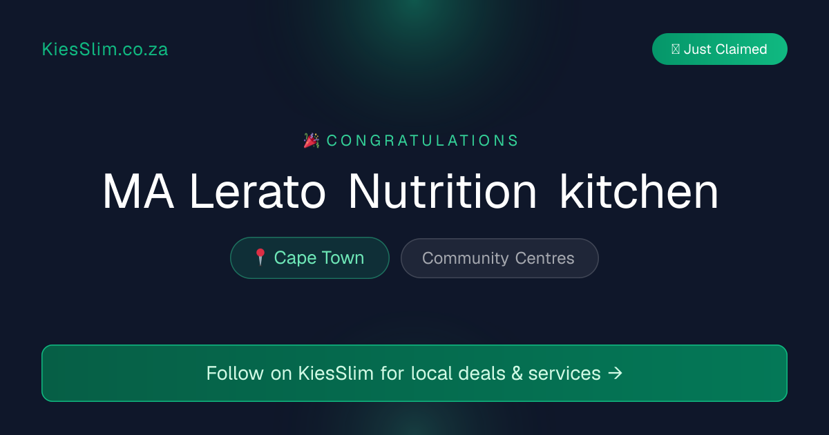 MA Lerato Nutrition kitchen