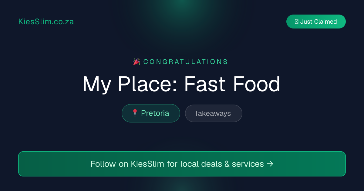 My Place: Fast Food